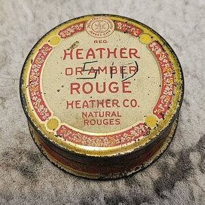 Vintage Rouge Tin - Red and Gold